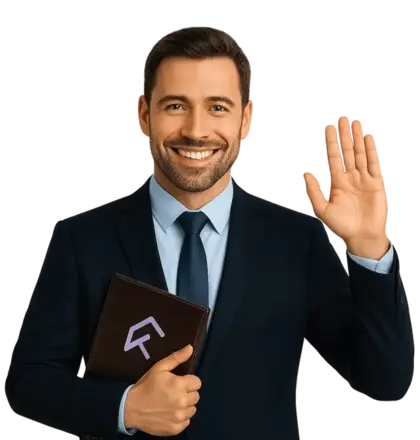 Inmobiliaria saludando